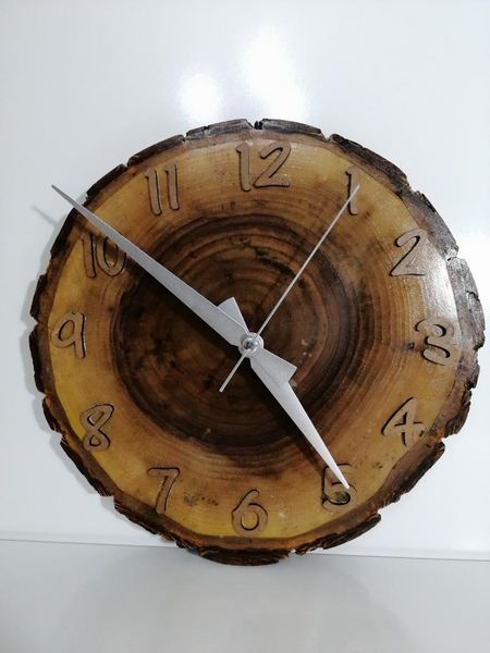 h&w natural walnut wood log wall clock clocks 
h&w natural walnut wood log wall clock clocks