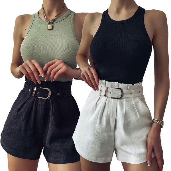 women's shorts women\u2021s summer loose short pants with waistband pocket fashion solid color high waist casual, White;black
women's shorts women\u2021s summer loose short pants with waistband pocket fashion solid color high waist casual, White;black