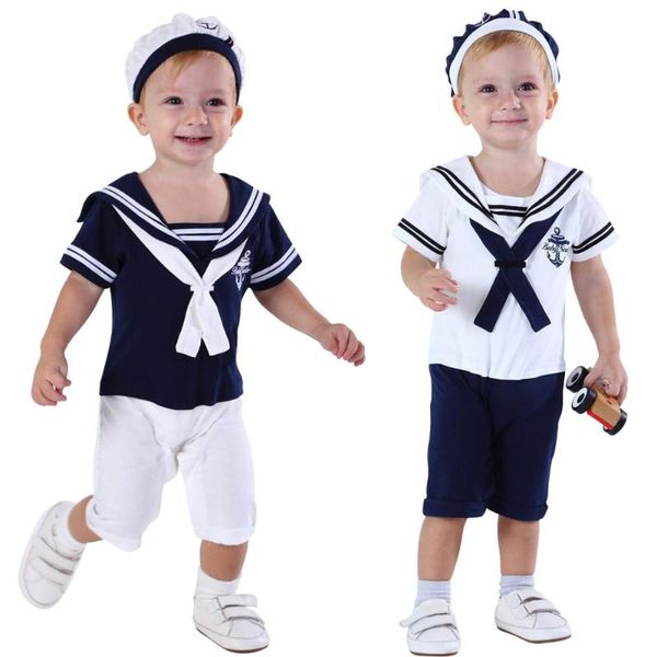 jumpsuits baby boy sailor romper with hat boys navy cosplay costume toddler infant carnival outfit born anchor cotton clothes, Blue
jumpsuits baby boy sailor romper with hat boys navy cosplay costume toddler infant carnival outfit born anchor cotton clothes, Blue