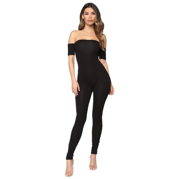 women's jumpsuits & rompers off shoulder bodycon jumpsuit women elegant short sleeve skinny womens summer clubwear overalls for, Black;white
women's jumpsuits & rompers off shoulder bodycon jumpsuit women elegant short sleeve skinny womens summer clubwear overalls for, Black;white