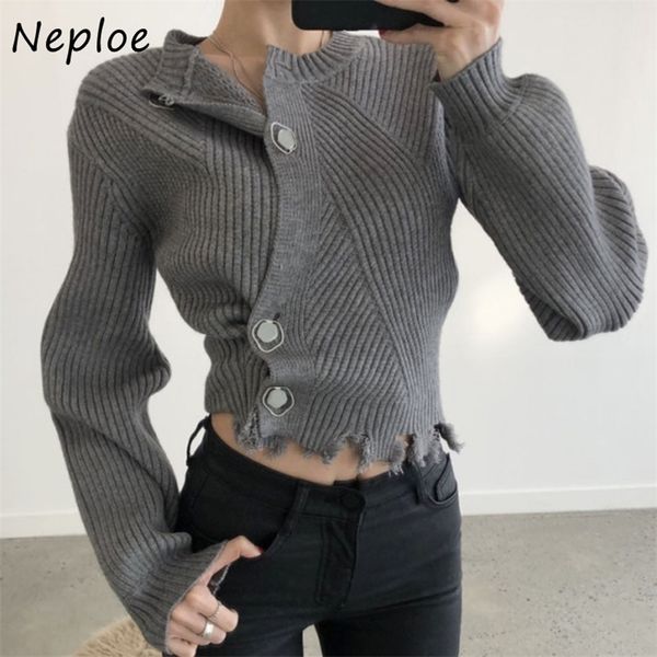 side ireegular chic button sweaters women o-neck long sleeve ripped knitted cardigans autumn solid color casual coat 210422, White;black
side ireegular chic button sweaters women o-neck long sleeve ripped knitted cardigans autumn solid color casual coat 210422, White;black
