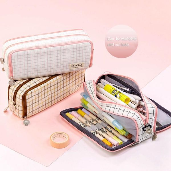 large capacity pencil bag with keychain girls students office school stationery pen case portable mini women cosmetic bags
large capacity pencil bag with keychain girls students office school stationery pen case portable mini women cosmetic bags