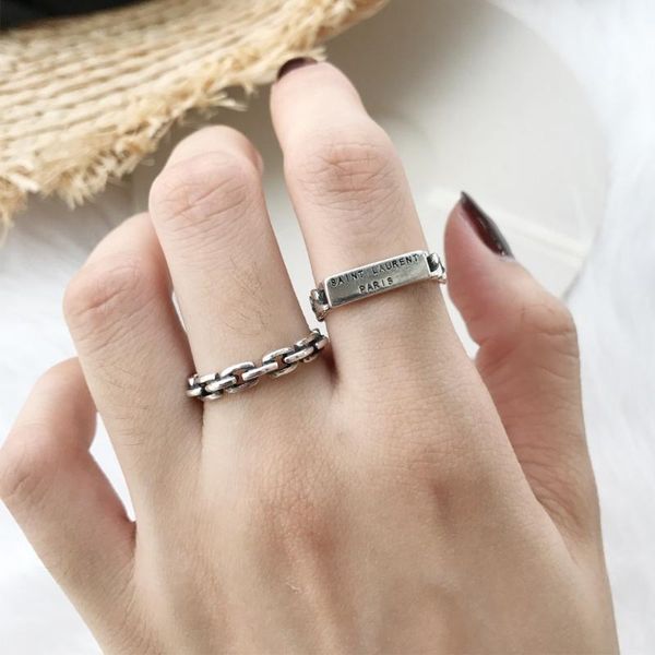 cluster rings authentic s925 sterling silver fine jewelry chain locker /personality letters engraved rectangle geometric retro j398, Golden;silver
cluster rings authentic s925 sterling silver fine jewelry chain locker /personality letters engraved rectangle geometric retro j398, Golden;silver
