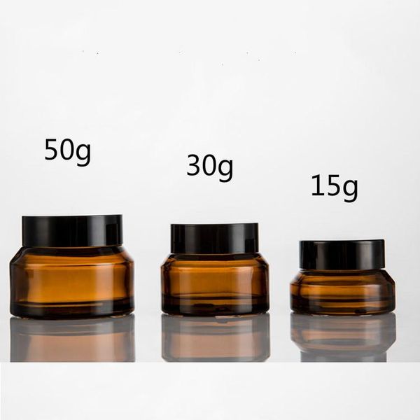 storage bottles & jars 50pcs 15g 30g 50g amber cream jar of inclined shoulder cosmetic eye container with black lid
storage bottles & jars 50pcs 15g 30g 50g amber cream jar of inclined shoulder cosmetic eye container with black lid