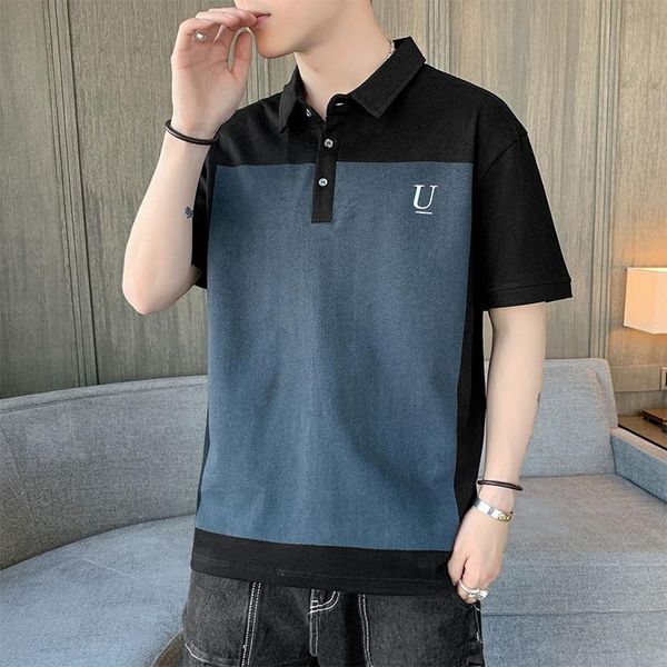 men's polos 2021 summer fashion casual shirt comfortable loose large size daily trendy brand business, White;black
men's polos 2021 summer fashion casual shirt comfortable loose large size daily trendy brand business, White;black