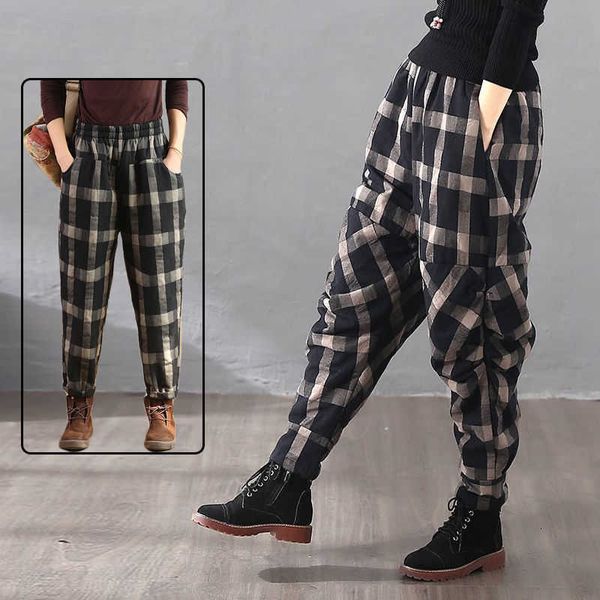 women's jeans thickened plaid pants women cotton autumn winter checked woman harem skinny female casual loose trouser vintage ql7q, Blue
women's jeans thickened plaid pants women cotton autumn winter checked woman harem skinny female casual loose trouser vintage ql7q, Blue