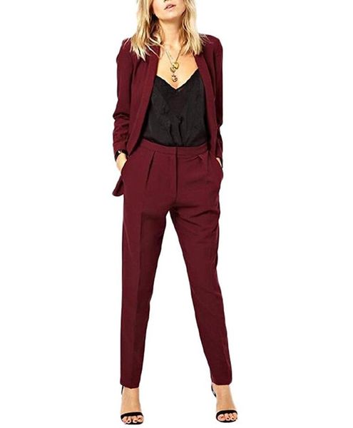 women's suits & blazers suit 2 piece v neck slim fit business office uniform for the (blazer+pant), White;black
women's suits & blazers suit 2 piece v neck slim fit business office uniform for the (blazer+pant), White;black