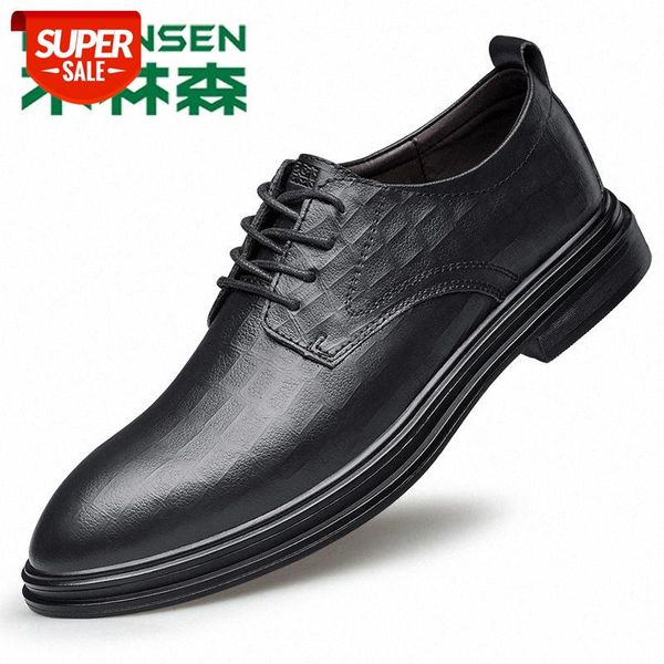 casual leather shoes trendy men's office work business style lace-up increased layer cowhide england #pq7b, Black
casual leather shoes trendy men's office work business style lace-up increased layer cowhide england #pq7b, Black