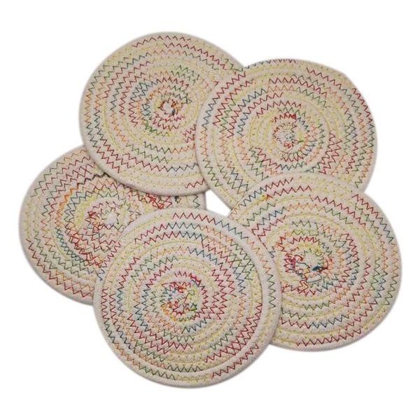 mats & pads 5 pieces round cotton rope coasters, handmade woven of coasters non-slip heat insulation placemats-abux
mats & pads 5 pieces round cotton rope coasters, handmade woven of coasters non-slip heat insulation placemats-abux