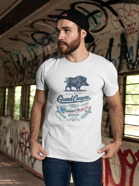 men's t-shirts wild boar grand canyon 1919 men humor graphic novelty funny t-shirt, White;black
men's t-shirts wild boar grand canyon 1919 men humor graphic novelty funny t-shirt, White;black