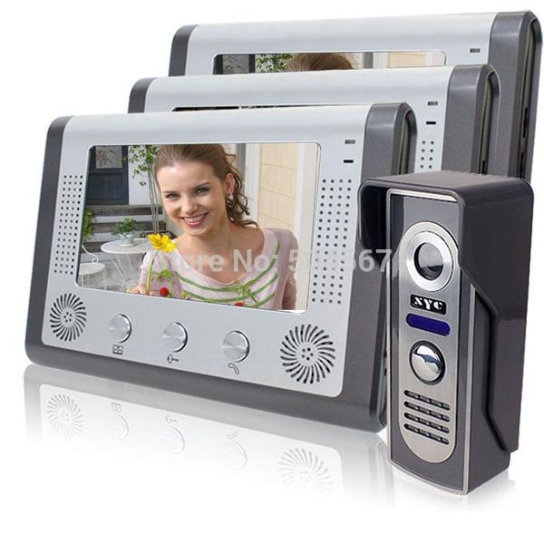 inch video door phone doorbell intercom kit 1-camera 3-monitors night vision phones
inch video door phone doorbell intercom kit 1-camera 3-monitors night vision phones