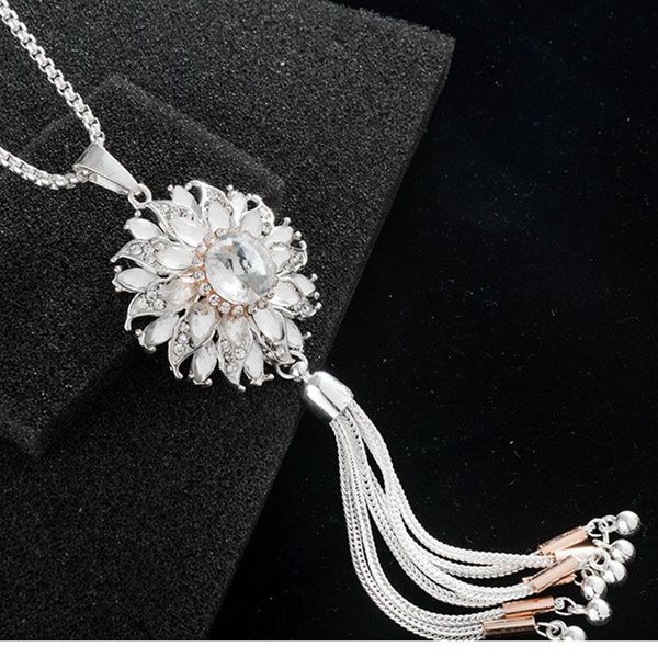 pendant necklaces classic crystal tassel long necklace women fashion bijoux jewelry and pendants gift, Silver
pendant necklaces classic crystal tassel long necklace women fashion bijoux jewelry and pendants gift, Silver