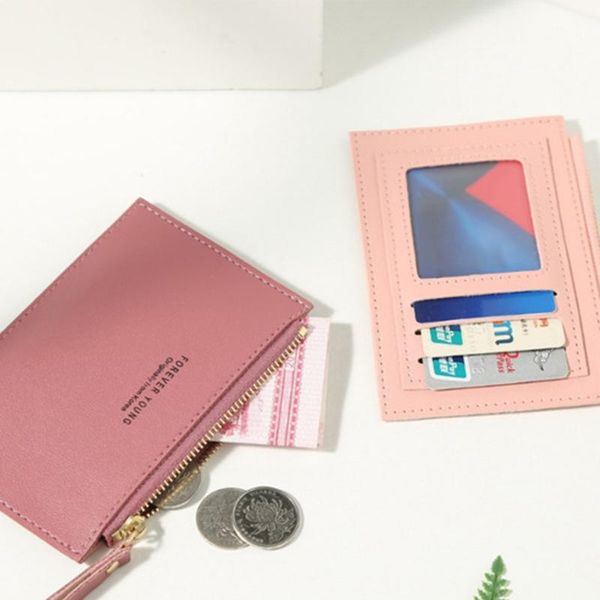 card holders men's women's pu zipper cash id holder pure color mini business case name holiday gift, Brown;gray
card holders men's women's pu zipper cash id holder pure color mini business case name holiday gift, Brown;gray
