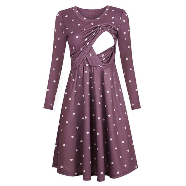 casual maternity dresses solid dot pattern breastfeeding women skirt long sleeve pregnant nursing lady clothes, White
casual maternity dresses solid dot pattern breastfeeding women skirt long sleeve pregnant nursing lady clothes, White