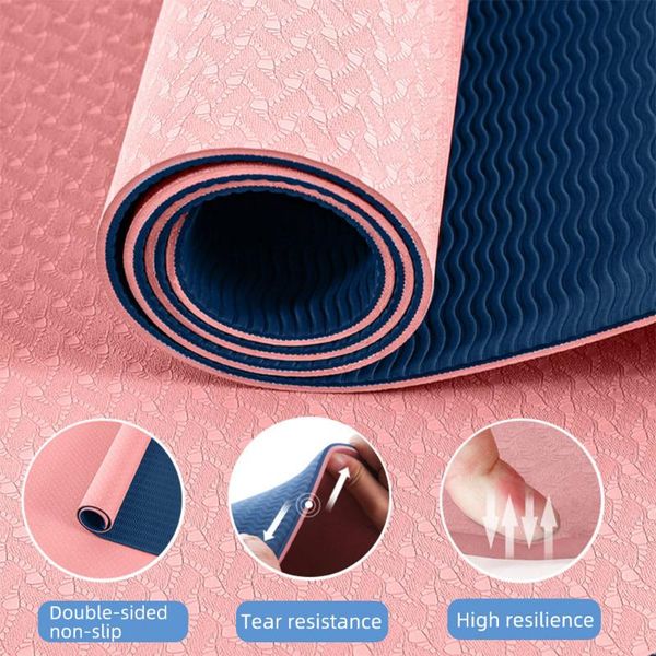 yoga mats tpe double layer non-slip mat exercise pad for fitness gymnastics and pilates
yoga mats tpe double layer non-slip mat exercise pad for fitness gymnastics and pilates