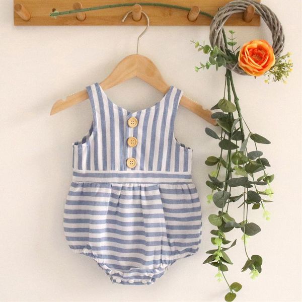 born infant baby boys girls sleeveless striped romper jumpsuit clothes overalls children boy rompers, Blue
born infant baby boys girls sleeveless striped romper jumpsuit clothes overalls children boy rompers, Blue