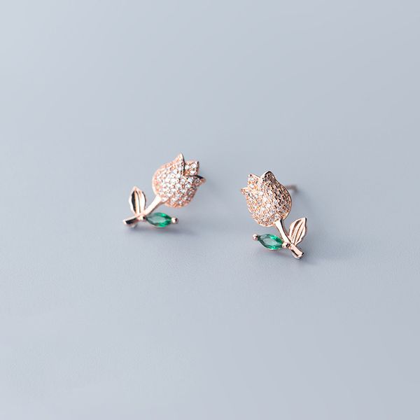 mloveacc 925 sterling silver rose flower tulip buds orchid stud for women cubic zircon earrings jewelry, Golden;silver
mloveacc 925 sterling silver rose flower tulip buds orchid stud for women cubic zircon earrings jewelry, Golden;silver