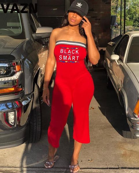 women's jumpsuits & rompers vazn gdm18049 product 2021 summer lady 2 colors jumpsuit zipper strapless letter mid-length, Black;white
women's jumpsuits & rompers vazn gdm18049 product 2021 summer lady 2 colors jumpsuit zipper strapless letter mid-length, Black;white