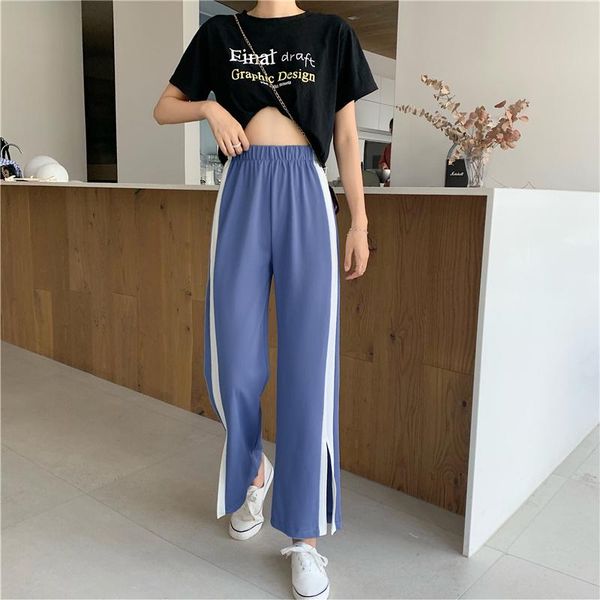 women's pants & capris 2021 women wide leg high waist loose sweatpants side slit baggy casual trouser hip hop female joggers, Black;white
women's pants & capris 2021 women wide leg high waist loose sweatpants side slit baggy casual trouser hip hop female joggers, Black;white
