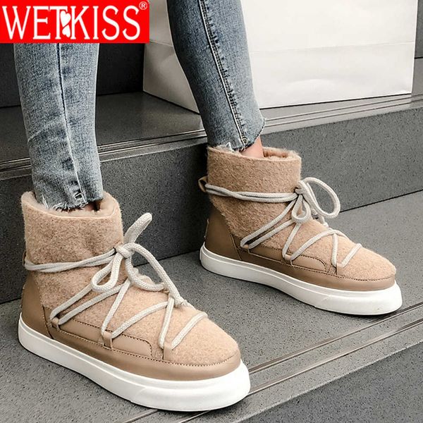 wetkiss women's snow boots cow suede winter warm ladies ankle booties non-slip female round toe flat heel arrival shoes 210630, Black
wetkiss women's snow boots cow suede winter warm ladies ankle booties non-slip female round toe flat heel arrival shoes 210630, Black