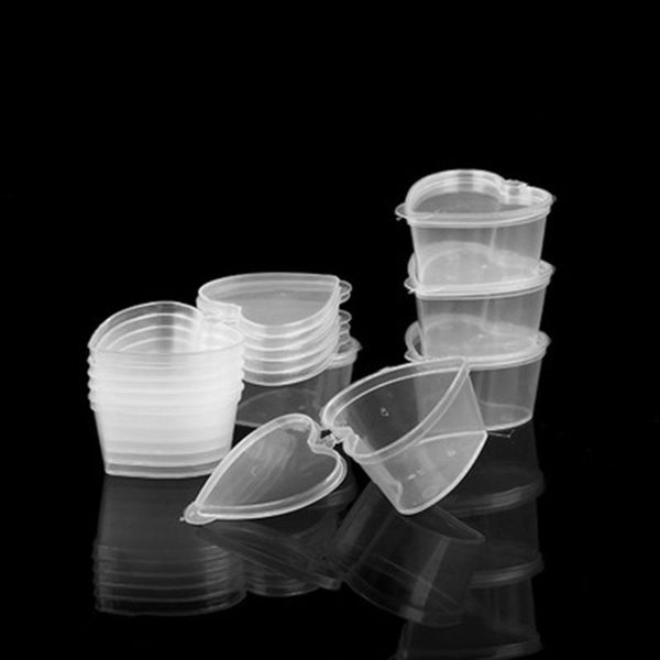 storage bottles & jars 10pcs disposable plastic takeaway love shape sauce cup reusable containers box with hinged lids kitchen tool
storage bottles & jars 10pcs disposable plastic takeaway love shape sauce cup reusable containers box with hinged lids kitchen tool