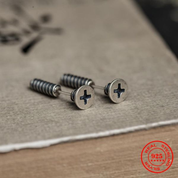 100% 925 sterling silver earrings men women vintage screw stud personality jewelry halloween gift, Golden;silver
100% 925 sterling silver earrings men women vintage screw stud personality jewelry halloween gift, Golden;silver
