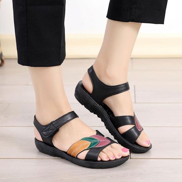 summer women sandals soft casual ladies flat comfortable fot mother shoes female, Black
summer women sandals soft casual ladies flat comfortable fot mother shoes female, Black