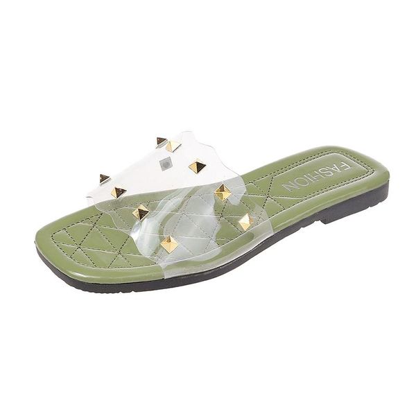 transparent sandals and slippers female korean version of the 2021 summer outer wear rivet word drag casual flat, Black
transparent sandals and slippers female korean version of the 2021 summer outer wear rivet word drag casual flat, Black