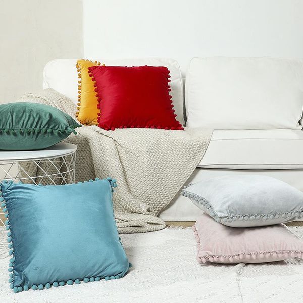 pillow case cushion pillowslip soft velvet decorative with ball home decor for sofa set bedroom pillowcase blue pink
pillow case cushion pillowslip soft velvet decorative with ball home decor for sofa set bedroom pillowcase blue pink
