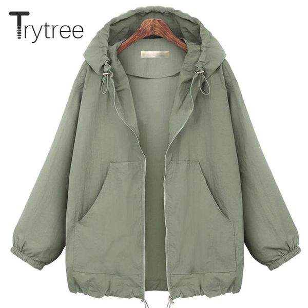 women's jackets trytree autumn winter women coat casual hooded drawstring zipper pockets solid 2 colour fashion loose all-purpose style, Black;brown
women's jackets trytree autumn winter women coat casual hooded drawstring zipper pockets solid 2 colour fashion loose all-purpose style, Black;brown