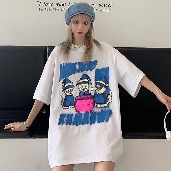 women's t-shirt 2021 summer korean fashion cute kawaii harajuku oversized female hip hop punk street wear y2k gentle goth, White
women's t-shirt 2021 summer korean fashion cute kawaii harajuku oversized female hip hop punk street wear y2k gentle goth, White
