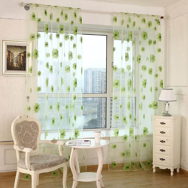 curtain & drapes transparent tulle window sheer screen rod pocket voile curtains with sunflowers pattern for bedroom living room 100x200cm
curtain & drapes transparent tulle window sheer screen rod pocket voile curtains with sunflowers pattern for bedroom living room 100x200cm