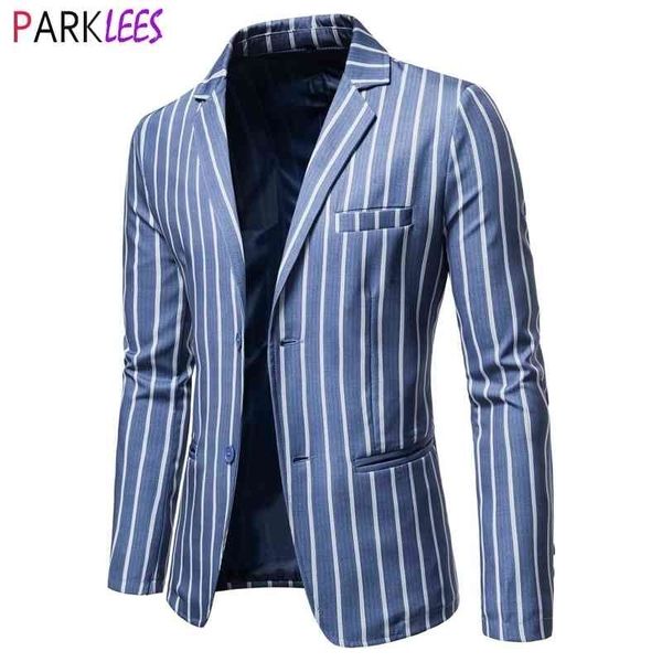 blue vertical striped blazer jacket men brand notched lapel single breasted blazers mens formal casual blazer masculino 210522, White;black
blue vertical striped blazer jacket men brand notched lapel single breasted blazers mens formal casual blazer masculino 210522, White;black