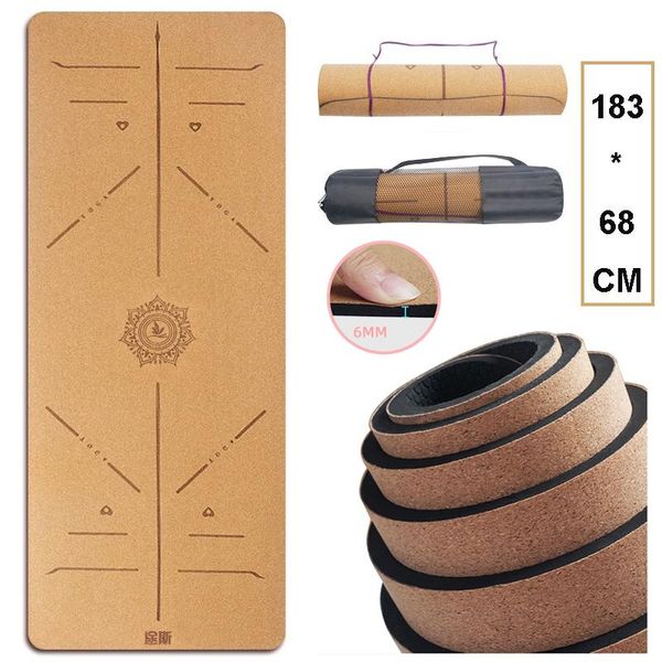 yoga mats 183x68cm natural cork mat safe and comfortable non-slip pilates exercise with position body line for fitness 5mm sport
yoga mats 183x68cm natural cork mat safe and comfortable non-slip pilates exercise with position body line for fitness 5mm sport