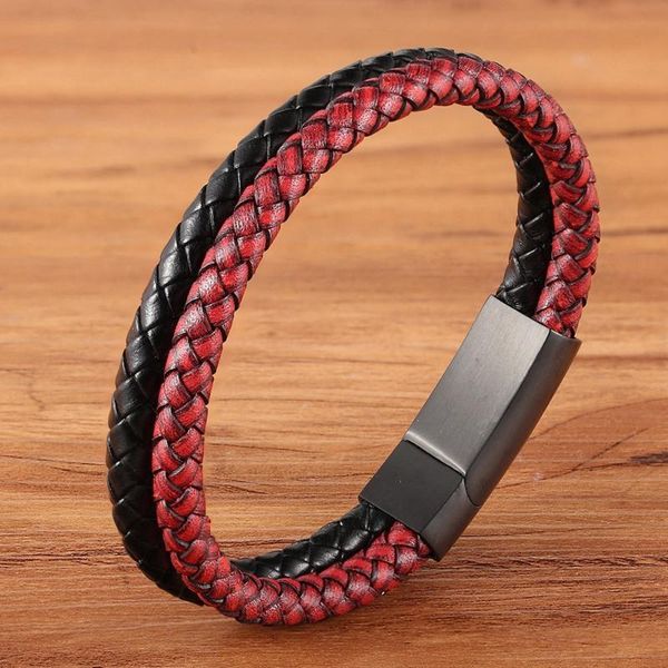 charm bracelets double-layer hand-woven rope leather stainless steel bracelet jewelry for men black magnetic clasp diy customization, Golden;silver
charm bracelets double-layer hand-woven rope leather stainless steel bracelet jewelry for men black magnetic clasp diy customization, Golden;silver