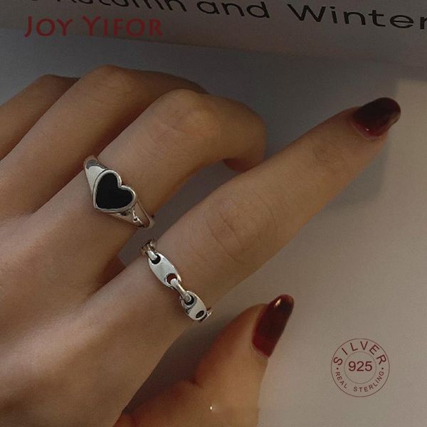 cluster rings ins fashion 925 sterling silver for women couples vintage handmade black love heart birthday party jewelry gifts, Golden;silver
cluster rings ins fashion 925 sterling silver for women couples vintage handmade black love heart birthday party jewelry gifts, Golden;silver