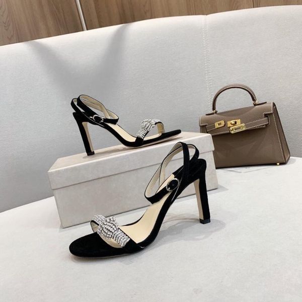 sandals summer women party open-toes thin heels ladies solid crystal genuine leather zapatillas mujer designer shoes, Black
sandals summer women party open-toes thin heels ladies solid crystal genuine leather zapatillas mujer designer shoes, Black