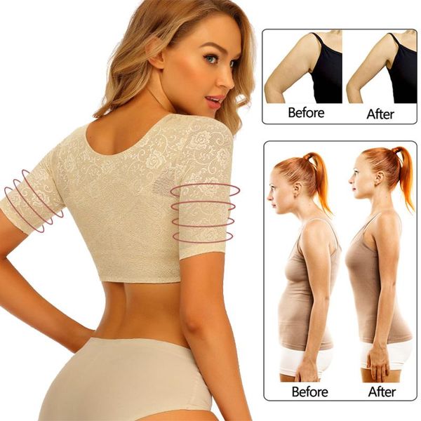 women's shapers upper arm for women compression slimming shapewear humpback posture corrector vest, Black;white
women's shapers upper arm for women compression slimming shapewear humpback posture corrector vest, Black;white