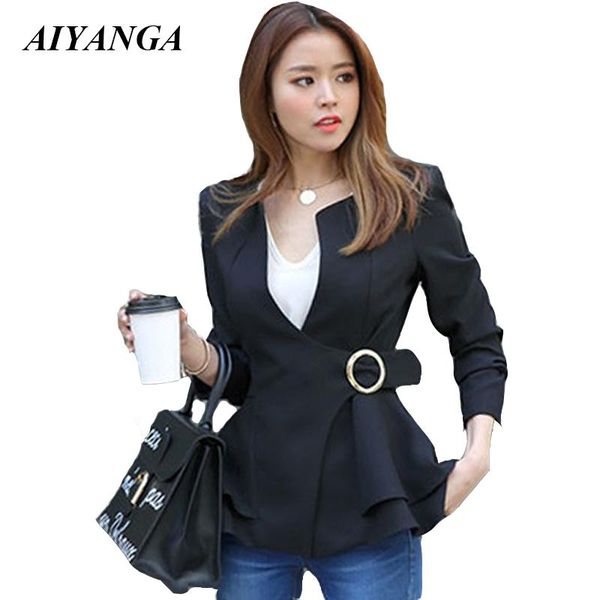 women's suits & blazers ol white women 2021 autumn winter long sleeve suit outerwear slim office lady v neck female, White;black
women's suits & blazers ol white women 2021 autumn winter long sleeve suit outerwear slim office lady v neck female, White;black