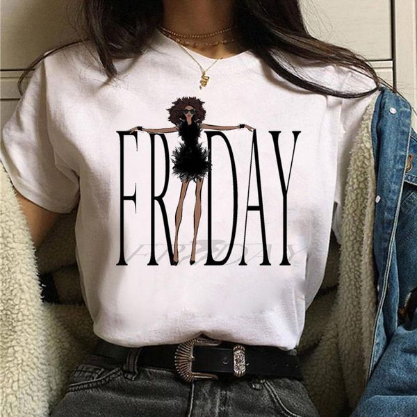 women's t-shirt women t shirt vogue friday print tee vintage coffee female fashion tshirt harajuku ullzang, White
women's t-shirt women t shirt vogue friday print tee vintage coffee female fashion tshirt harajuku ullzang, White