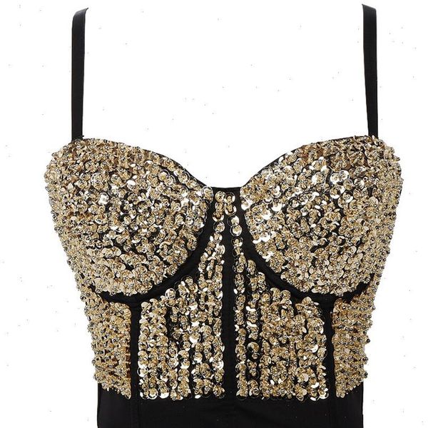 bright womens tank beading sequins nightclub push up bralette bra cropped to wear out corset female camis crop, White
bright womens tank beading sequins nightclub push up bralette bra cropped to wear out corset female camis crop, White