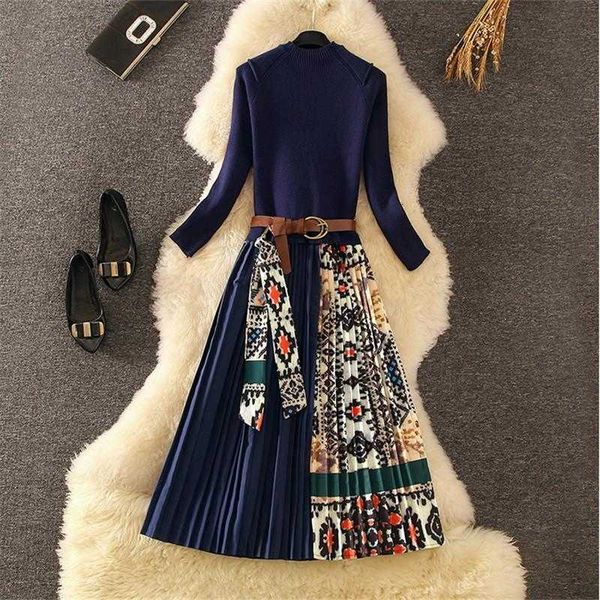 retro print pleated dress women elegant knitted patchwork long midi autumn winter sleeve vintage belt sashes a100 casual dresses_yw_rw, Black;gray
retro print pleated dress women elegant knitted patchwork long midi autumn winter sleeve vintage belt sashes a100 casual dresses_yw_rw, Black;gray