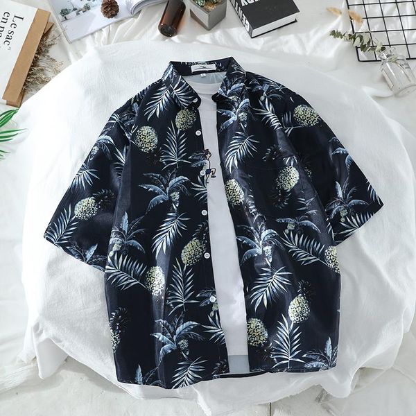 summer flower shirt men's fashion print casual hawaiian men streetwear wild loose short sleeve shirts mens, White;black
summer flower shirt men's fashion print casual hawaiian men streetwear wild loose short sleeve shirts mens, White;black