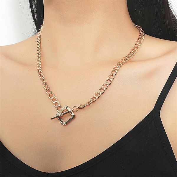chains classic wild hip-hop punk street ot buckle necklace retro metal clavicle chain vintage women's jewelry gift, Silver
chains classic wild hip-hop punk street ot buckle necklace retro metal clavicle chain vintage women's jewelry gift, Silver