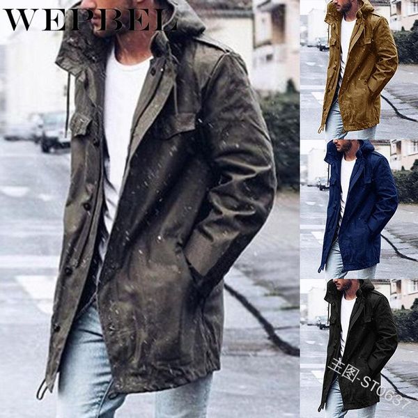 men's jackets wepbel casual solid color pocket zipper jacket autumn winter fashion long sleeve loose hooded coat, Black;brown
men's jackets wepbel casual solid color pocket zipper jacket autumn winter fashion long sleeve loose hooded coat, Black;brown