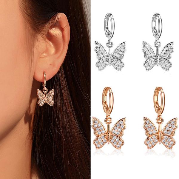 women's earrings fashion zircon butterfly dangle for women animal sweet colorful drop girls jewelry & chandelier, Silver
women's earrings fashion zircon butterfly dangle for women animal sweet colorful drop girls jewelry & chandelier, Silver