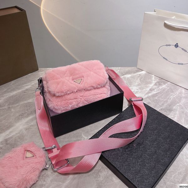 winter women furry hobos shoulder bags 2-pc designers fur crossbody totes bag triangle lady warm purses small flaps high quality
winter women furry hobos shoulder bags 2-pc designers fur crossbody totes bag triangle lady warm purses small flaps high quality