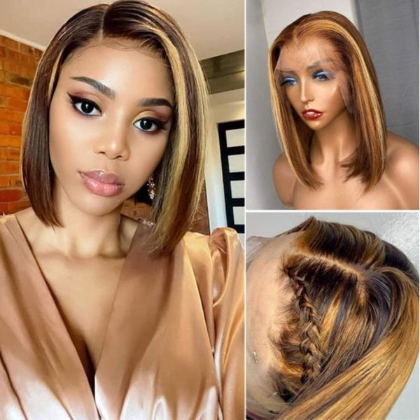 lace wigs highlight wig human hair straight bob 13x4 front ombre preplucked for women, Black;brown
lace wigs highlight wig human hair straight bob 13x4 front ombre preplucked for women, Black;brown