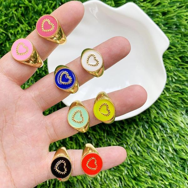 cluster rings heart shape rainbow enamel finger ring adjustable brass jewelry for women wear, Golden;silver
cluster rings heart shape rainbow enamel finger ring adjustable brass jewelry for women wear, Golden;silver