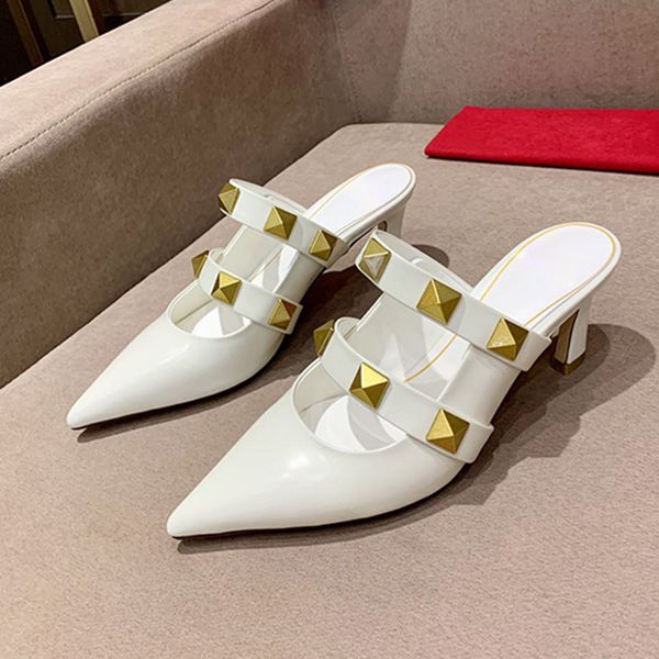 slippers summer luxury designer women's high heels fashionable oversized golden rivet ladies leather flip flop sandals boots, Black
slippers summer luxury designer women's high heels fashionable oversized golden rivet ladies leather flip flop sandals boots, Black